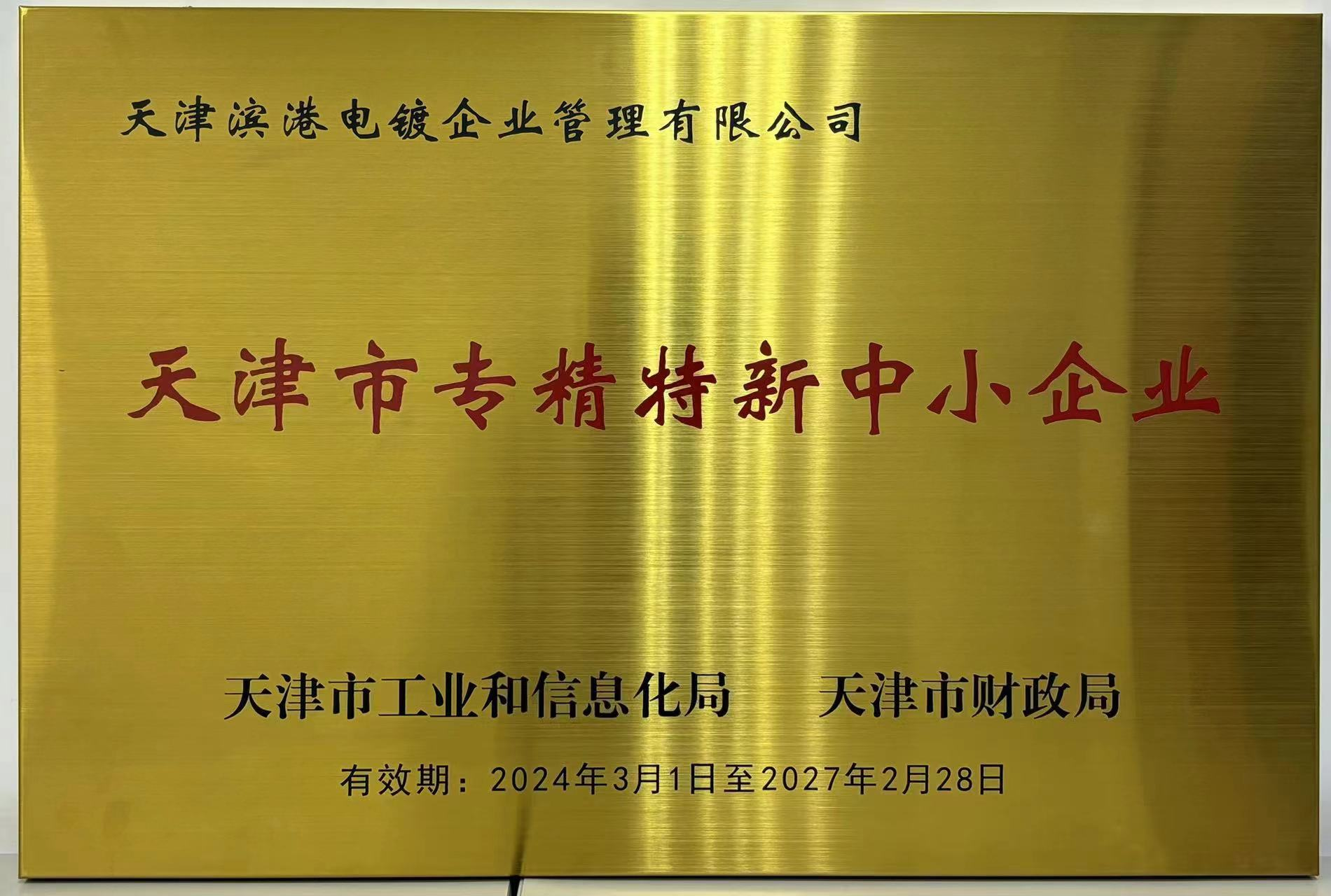 天津市专精特新中小企业